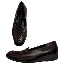 Mocassin en cuir Intrecciato Bottega Veneta vintage marron 37C Marron