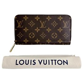 Cartera Zippy Monogram Louis Vuitton Castaño Rosa Monograma