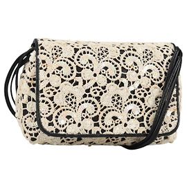 Bolso de cuero Chanel Floral CC Blanco
