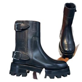 Hermès Vancouver Black Leather Ankle Boots Black
