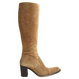 Free Lance Camelfarbene Wildlederstiefel Kamel