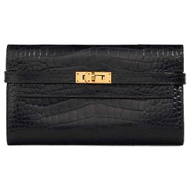 Hermès Bolsa HERMES Kelly Mini em Couros Exóticos Preto - 102987 Preto