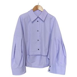 Autre Marque Camicia a Maniche Grandi Diagramma Porpora