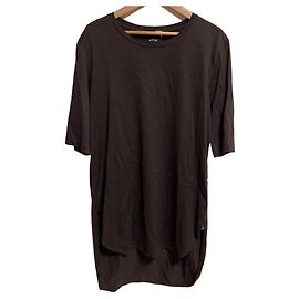 Autre Marque Camiseta longa com barra arredondada ATON Marrom