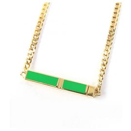 Colar Bottega Veneta em Prata 925 Dourado Verde