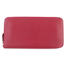 Hermès Hermes Azap Long Classic Ruby Epsom Leder Geldbörse Rot