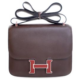 Hermès Mini Swift Verso Constance 18 Rouge Rouge Bordeaux