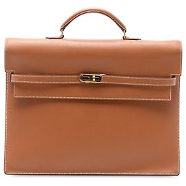 Hermès Brown Epsom Kelly Depeches 38 Brown Caramel