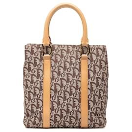 Dior-Dior Brown Diorissimo Trotter Canvas Tote-Brown