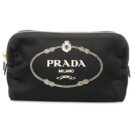 Schwarze Canvas Canapa Logo Tasche von Prada Schwarz
