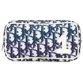 Dior-Dior Blue Diorissimo Trotter Canvas Cosmetic Pouch-Blue,Navy blue