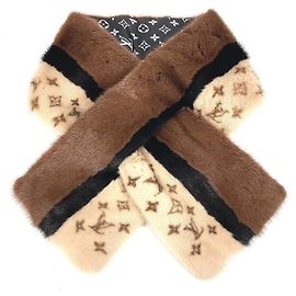 Louis Vuitton Monogramm Schal Braun Schwarz Monogramm
