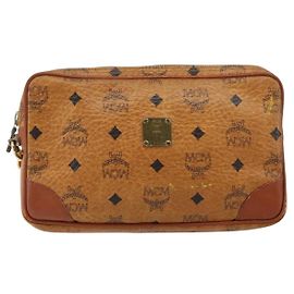 Bolso de PVC MCM Visetos Castaño