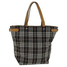 Burberry Nova Check Blue Label Nylon Brown