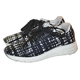 Prada patterned canvas sneakers Multiple colors