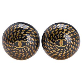Orecchini Clip Coco Mark di Chanel Nero D'oro