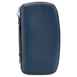 Louis Vuitton Taiga Organizer Atoll Long Wallet Blue Navy blue