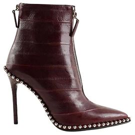 Alexander Wang Burgundy Leather Boots Dark red