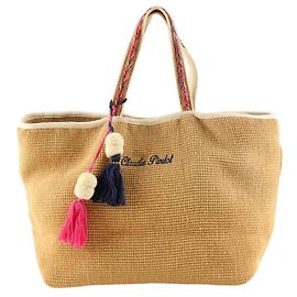 Claudie Pierlot Bolsa tote de algodão bege Bege
