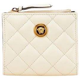 Versace Medusa Bifold Geldbörse Weiß Roh
