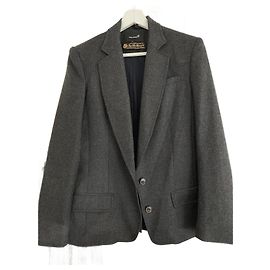 Isabel Marant Wool and Cashmere Fitted Jacket Dark Grey Dark grey