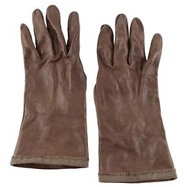 Luvas Lanvin de couro marrom Marrom