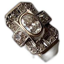 Autre Marque Anello Tank vintage bello Argento