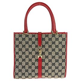 Borsa Tote Gucci Jackie GG in Tela Grigio