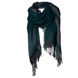 Cachecol de lã verde e cinza Zucca Verde