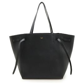 Céline Celine Phantom Small Leather Tote Bag Black Black