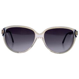 Occhiali da sole in plastica vintage Balenciaga Bianco