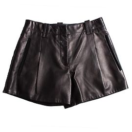 Barbara Bui black leather shorts Black
