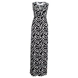 Robe maxi French Connection en noir et blanc Noir
