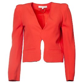 Vanessa Bruno coral red button less blazer Red