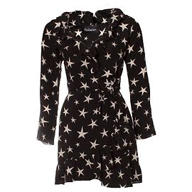 Autre Marque Vestido envelope preto com estrelas Preto
