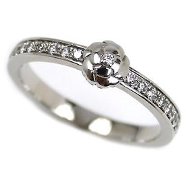 Chanel Camelia Pt950 Platin-Diamantring Silber Metallisch