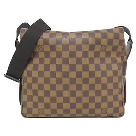 Louis Vuitton Naviglio Damier Shoulder Bag Brown