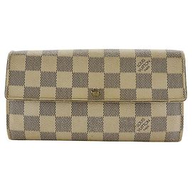 Cartera Larga Sarah Damier Azur de Louis Vuitton Blanco