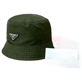 Cappello a secchiello in cotone poliammide Re-Nylon di Prada Verde