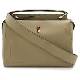 Fendi Dotcom Leather 2WAY Handbag Grey