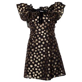 Autre Marque Robe noire à volants For Love & Lemons Noir
