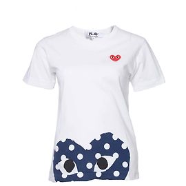 Comme Des Garcons Camiseta blanca Play Comme des Garçons Blanco