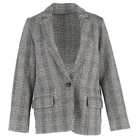 Grau Wolle Einreiher Fischgrät Blazer von Isabel Marant Étoile Grau