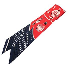 Hermès Les Flacons Bandana Seta Twilly Rosso