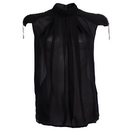 Top Pierre Balmain con spalline Nero