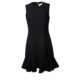 Victoria Beckham Kleid mit Rüschensaum Schwarz