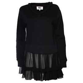 Maison Martin Margiela Pull combo à col rond Maison Margiela Noir
