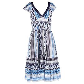 Robe midi imprimée en coton multicolore de Temperley London Multicolore
