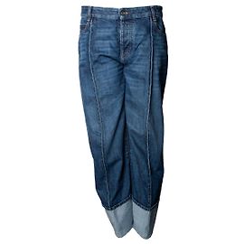 Jeans cropped pliés Bottega Veneta Bleu