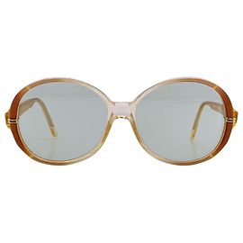 Gafas de sol de plástico vintage Balenciaga Castaño Beige